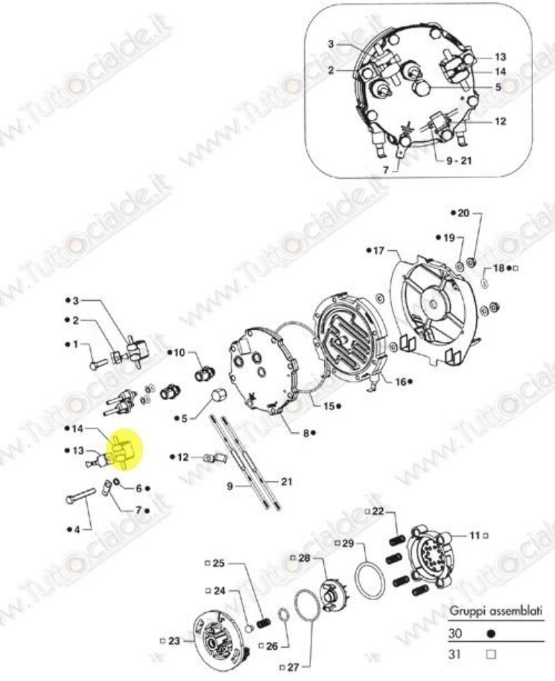 Picture of Lavazza machine thermostat 100 ° LB1000 79695 [79850] XC1