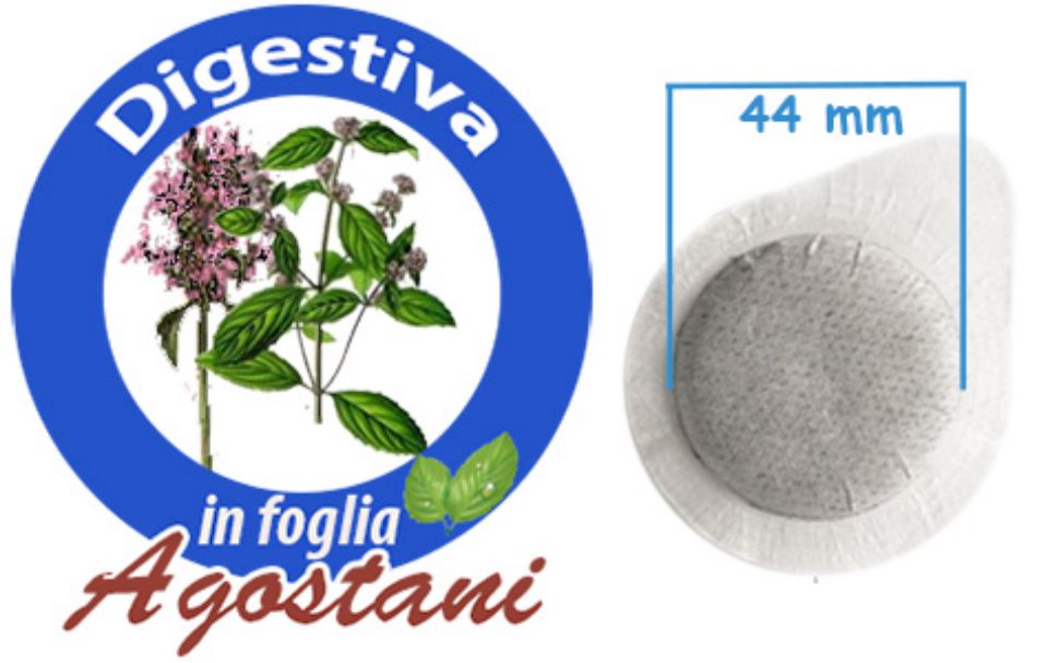 Picture of 50 Cialde  Agostani Tisana Digestiva in foglia formato 44mm ESE compatibili MOKONA