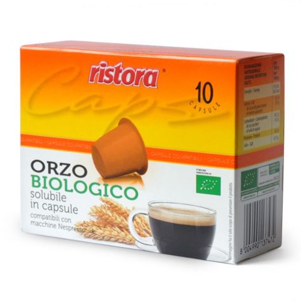 Picture of 10 Ristora Organic Barley capsules compatible with Nespresso coffee machines