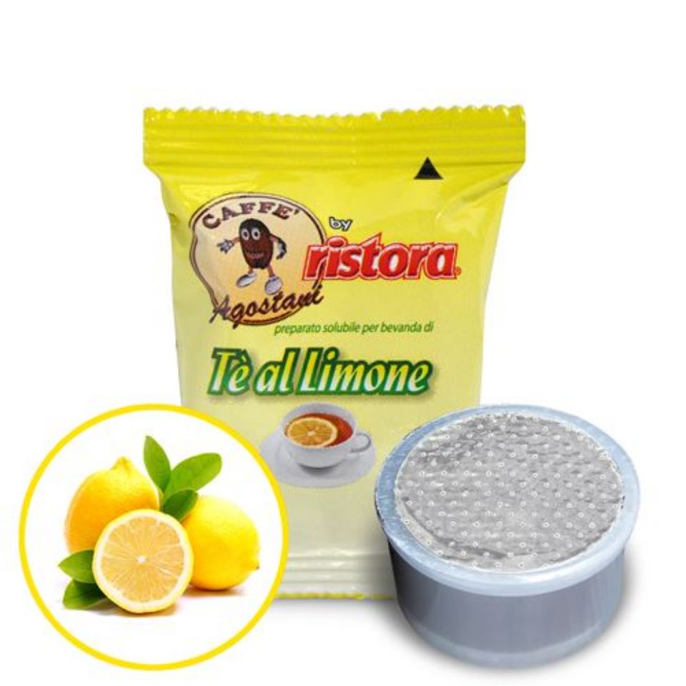 Picture of 50 Agostani by Ristora LEMON TEA capsules compatible with Lavazza Point System