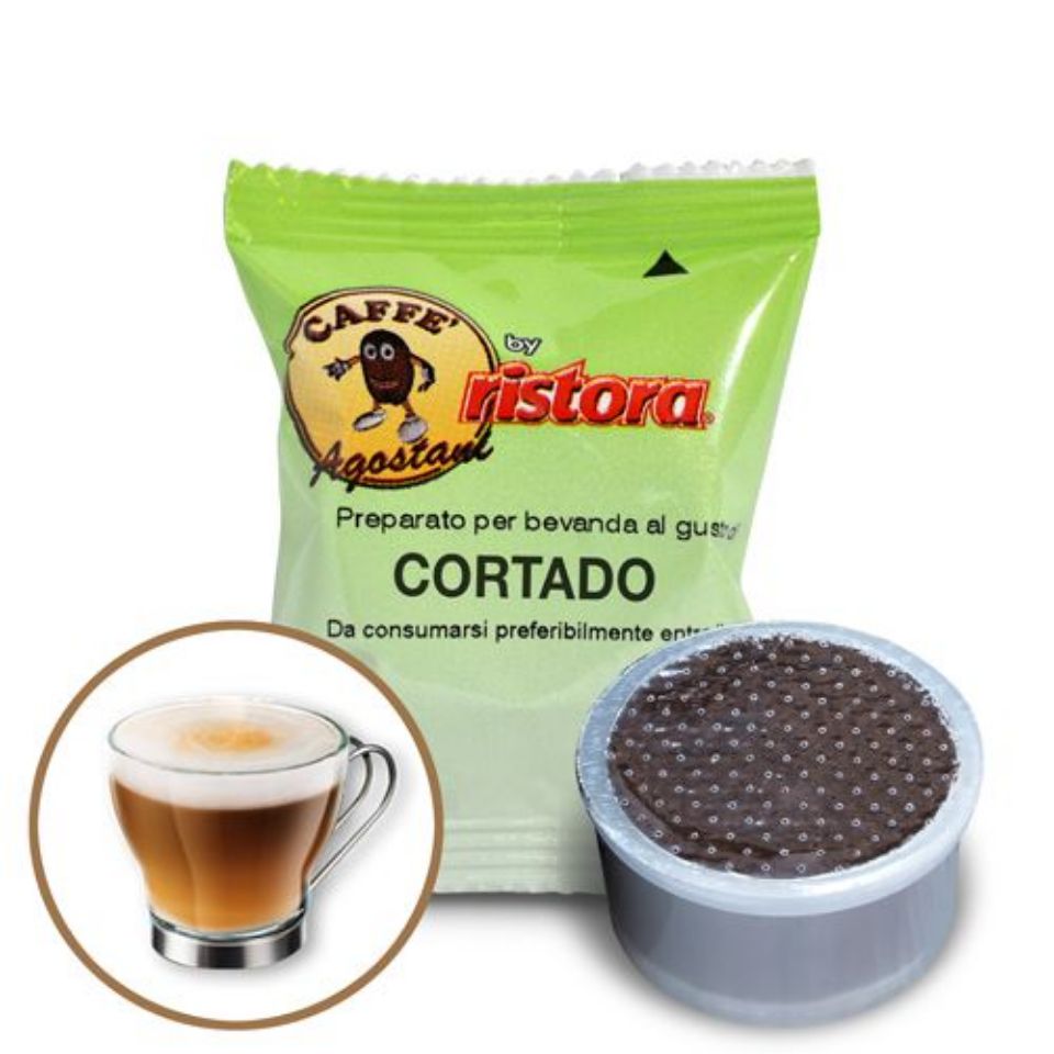 Picture of 50 Agostani by Ristora CORTADO coffee capsules compatible with Lavazza Point System
