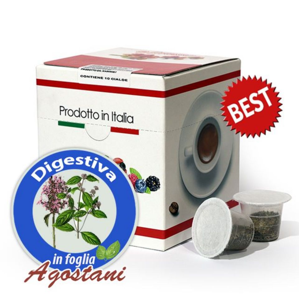 Picture of 10 Agostani Best digestive herbal tea caps compatible with Nespresso system