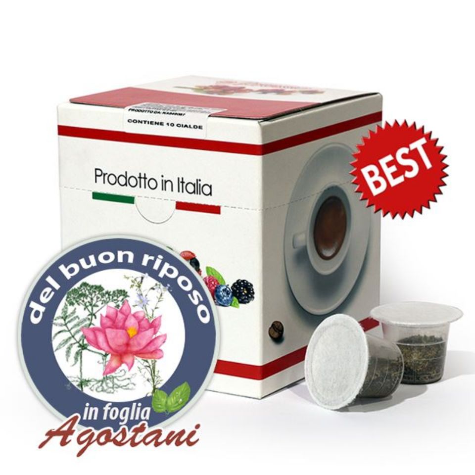 Picture of 10 Caps of Agostani Best Relaxing herbal tea compatible with Nespresso system