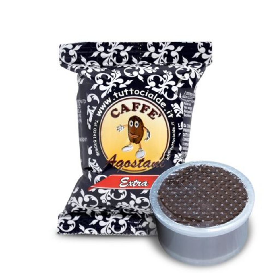 Picture of 100 Agostani EXTRA blend coffee pods compatible with Bialetti via adapter
