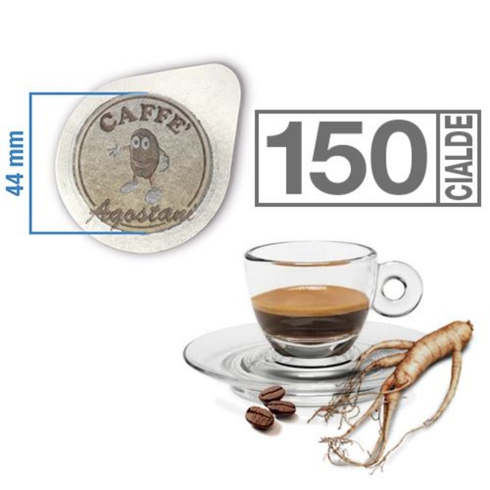 Picture of 150 Agostani Coffee Pods flavored GINSENG 44mm ESE format
