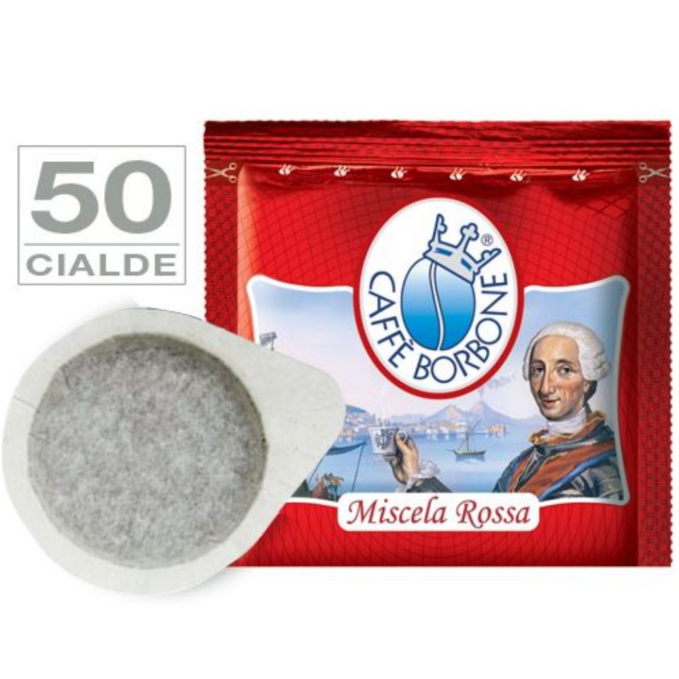 Picture of Cialde filtrocarta  caffè Borbone miscela ROSSA 44 mm ESE (confezione da 50 cialde)