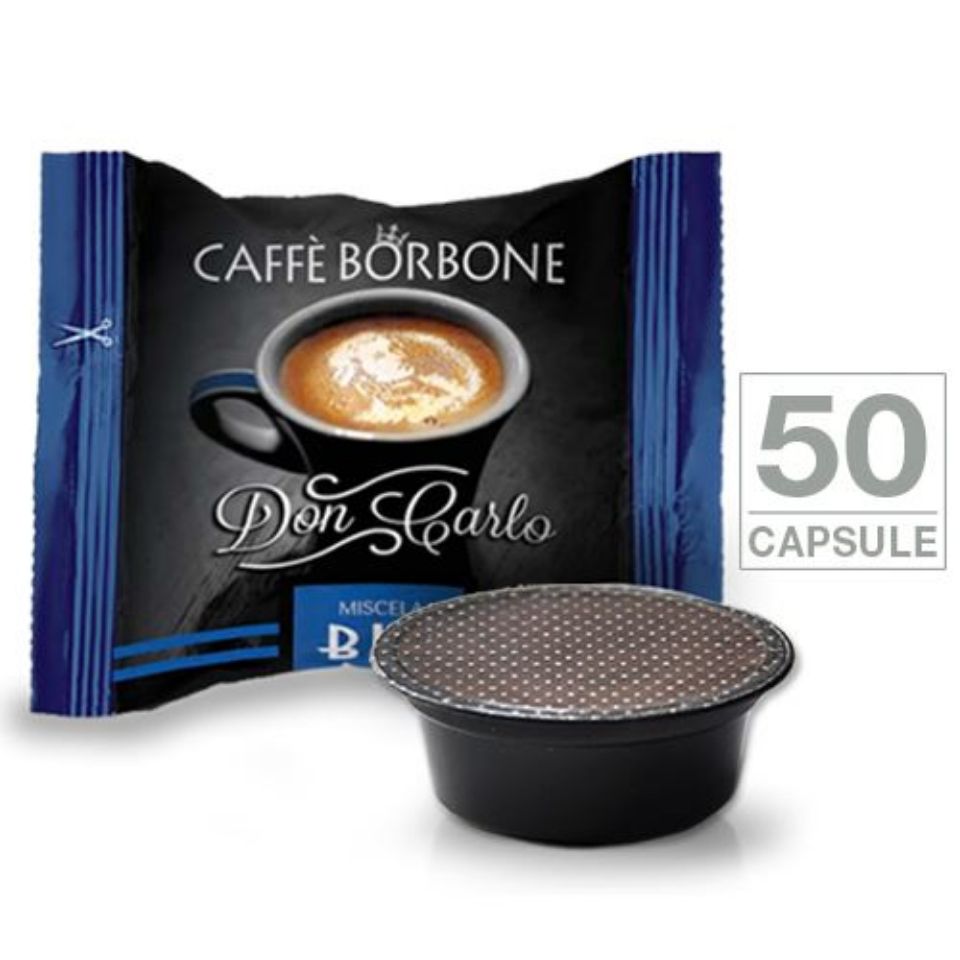 Picture of 50 Capsule Don Carlo caffè Borbone  miscela BLU (compatibili Lavazza A Modo Mio)