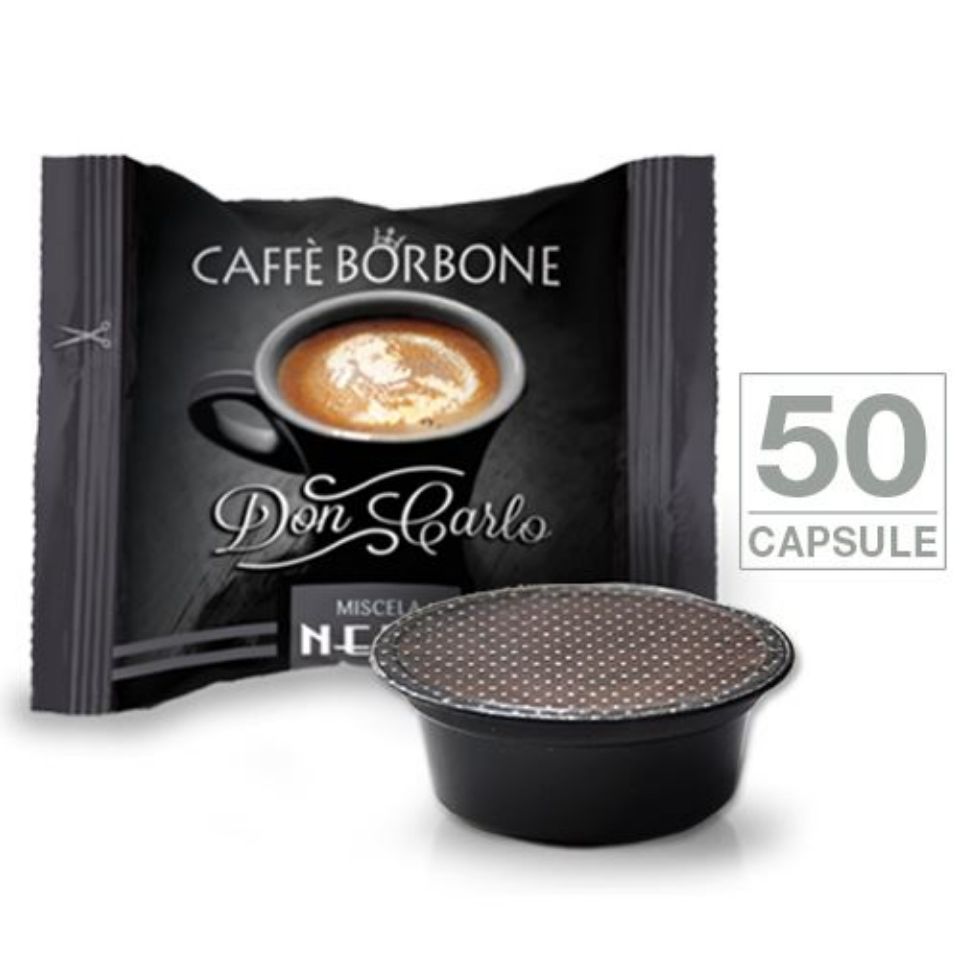 Picture of 50 Capsule Don Carlo caffè Borbone  miscela NERA (compatibili Lavazza A Modo Mio)