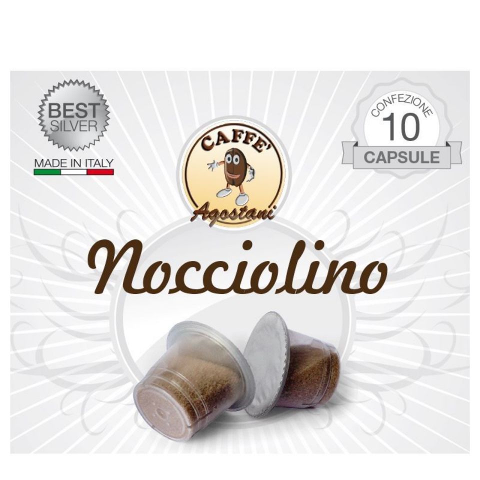 10 Nocciolino Agostani Best Silver Nespresso compatible capsules