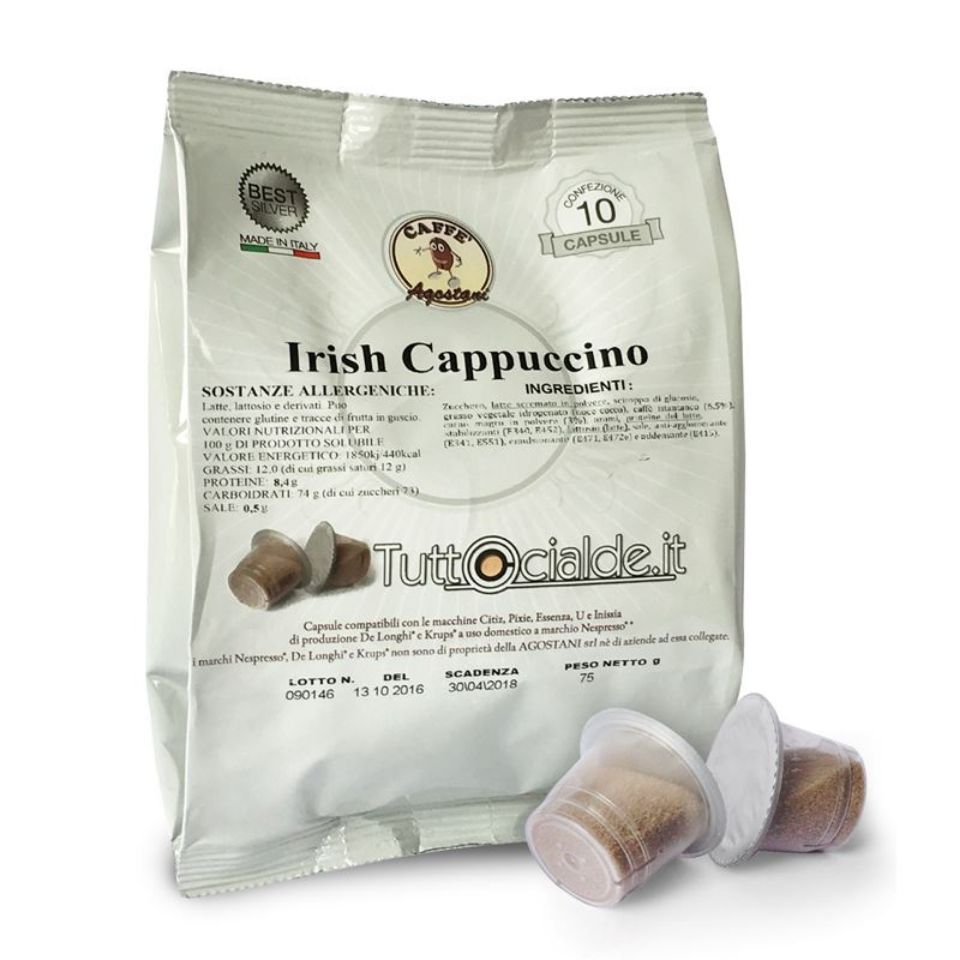 Picture of 10 capsule Irish Cappuccino Agostani Best Silver compatibile Nespresso