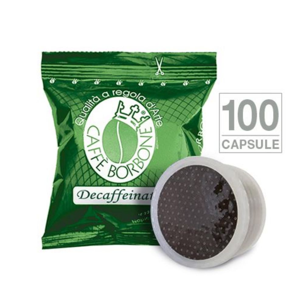 Picture of 100 Caffè Borbone GREEN DECAFFEINATED Blend capsules compatible Lavazza Espresso Point