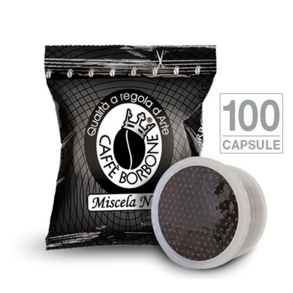 Picture of 100 Caffè Borbone BLACK Blend capsules compatible Lavazza Espresso Point