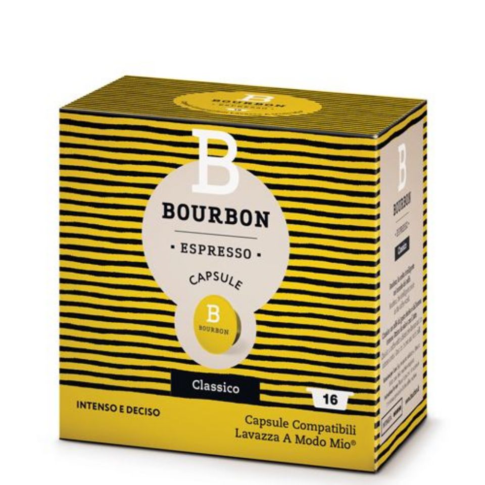 Picture of 128 Capsule Bourbon CLASSICO compatibile A Modo Mio prodotto da Lavazza Picture of 128 Capsule Bourbon CLASSICO compatibile A Modo Mio prodotto da Lavazza
