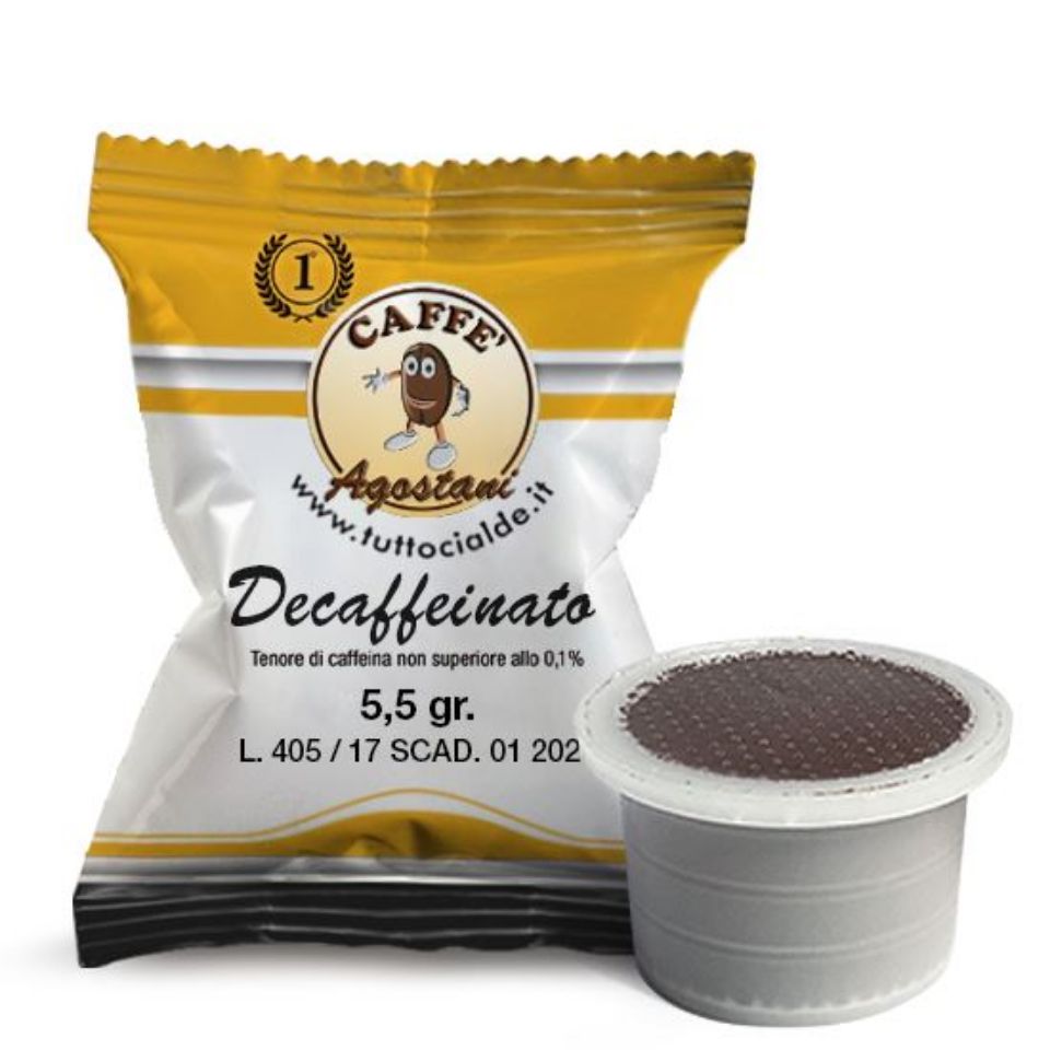 Picture of 50 Agostani Primo Decaffeinato coffee capsules compatible with Indesit and Maranello Uno System