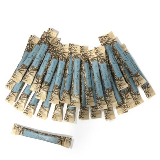 100 sachets of raw cane sugar