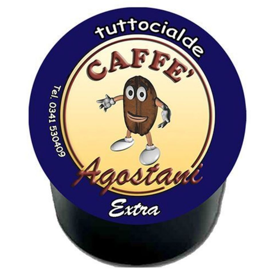 100 Capsule caffè GINSENG Agostani compatibile macchine caffè Lavazza BLUE  e Lavazza In Black