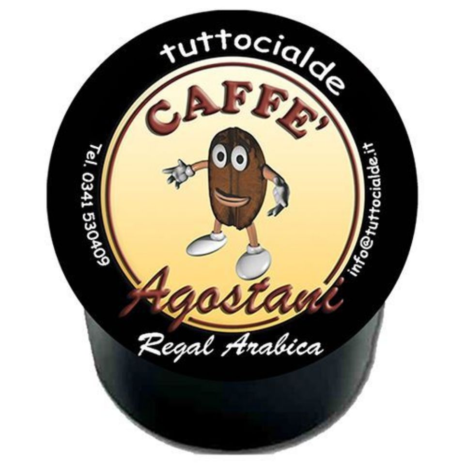 Picture of 100 Agostani RAGAL ARABICA TOP capsules compatible with Lavazza Blue System