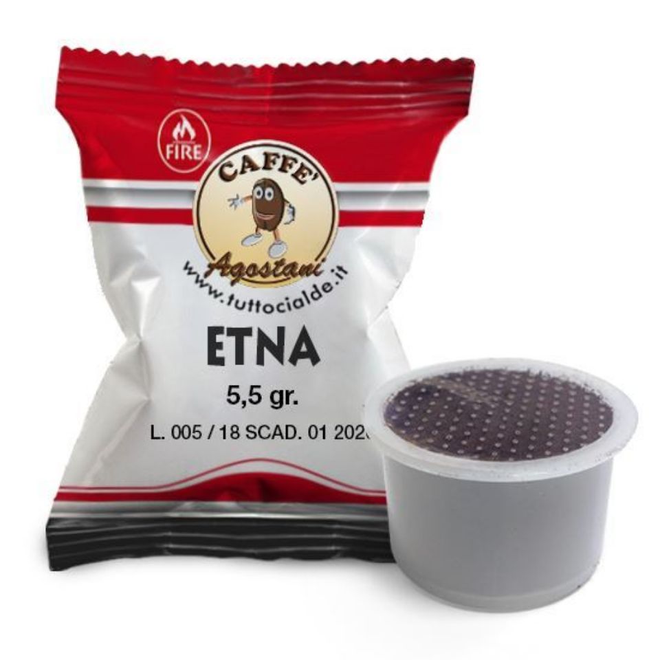 Picture of 50 Agostani Fire ETNA coffee capsules compatible with Mitaca MPS Illy and Che Amor di Caffè