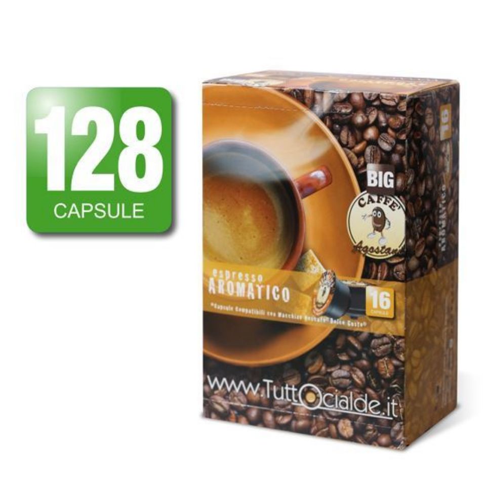 Picture of 128 Agostani BIG Espresso Aromatico coffee capsules compatible with Nescafé Dolce Gusto