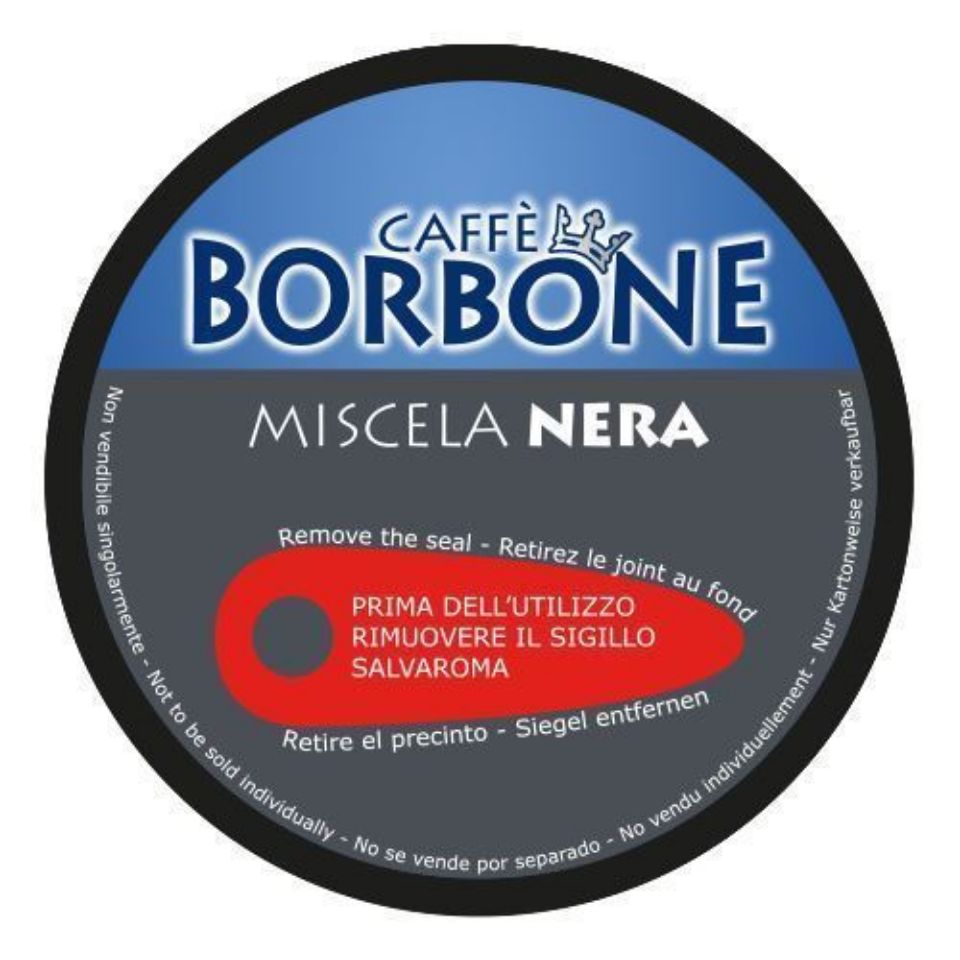 Picture of 90 Caffè Borbone BLACK Blend capsules compatible with Dolce Gusto coffee machines