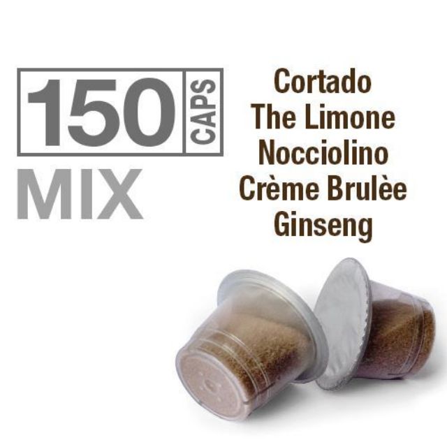 Show details for OFFER: 150 NEW SOLUBLE MIX capsules Agostani Best Silver compatible Nespresso Free Shipping OFFER: 150 NEW SOLUBLE MIX capsules Agostani Best Silver compatible Nespresso Free Shipping