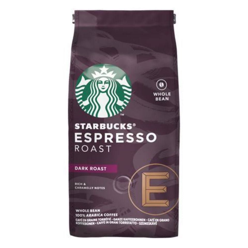 Picture of Starbucks<sup>&reg;</sup> Espresso Roast coffee beans, 200g pack