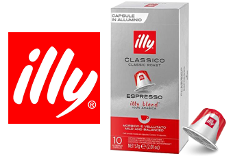 Illy Capsules and Pods Compatible Nespresso Coffee Machines