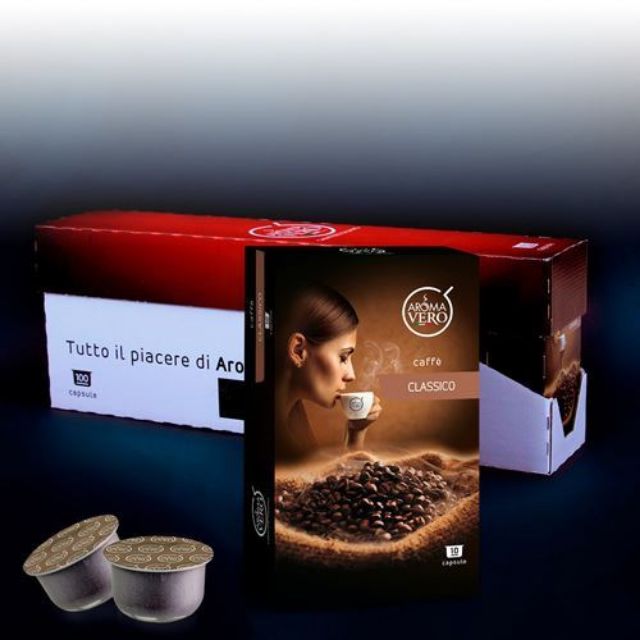 100 CLASSIC Aroma Vero coffee capsules with Free Shipping