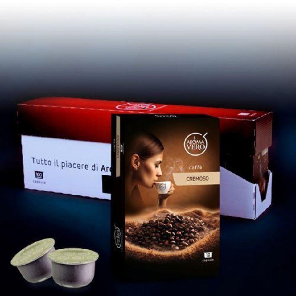 Picture of 100 CREMOSO coffee capsules Top Aroma Vero with Free Shipping