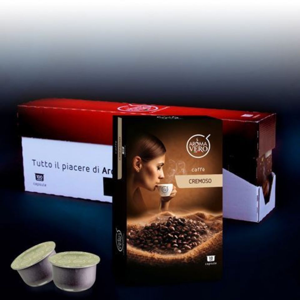 Picture of 100 CREMOSO coffee capsules Top Aroma Vero with Free Shipping