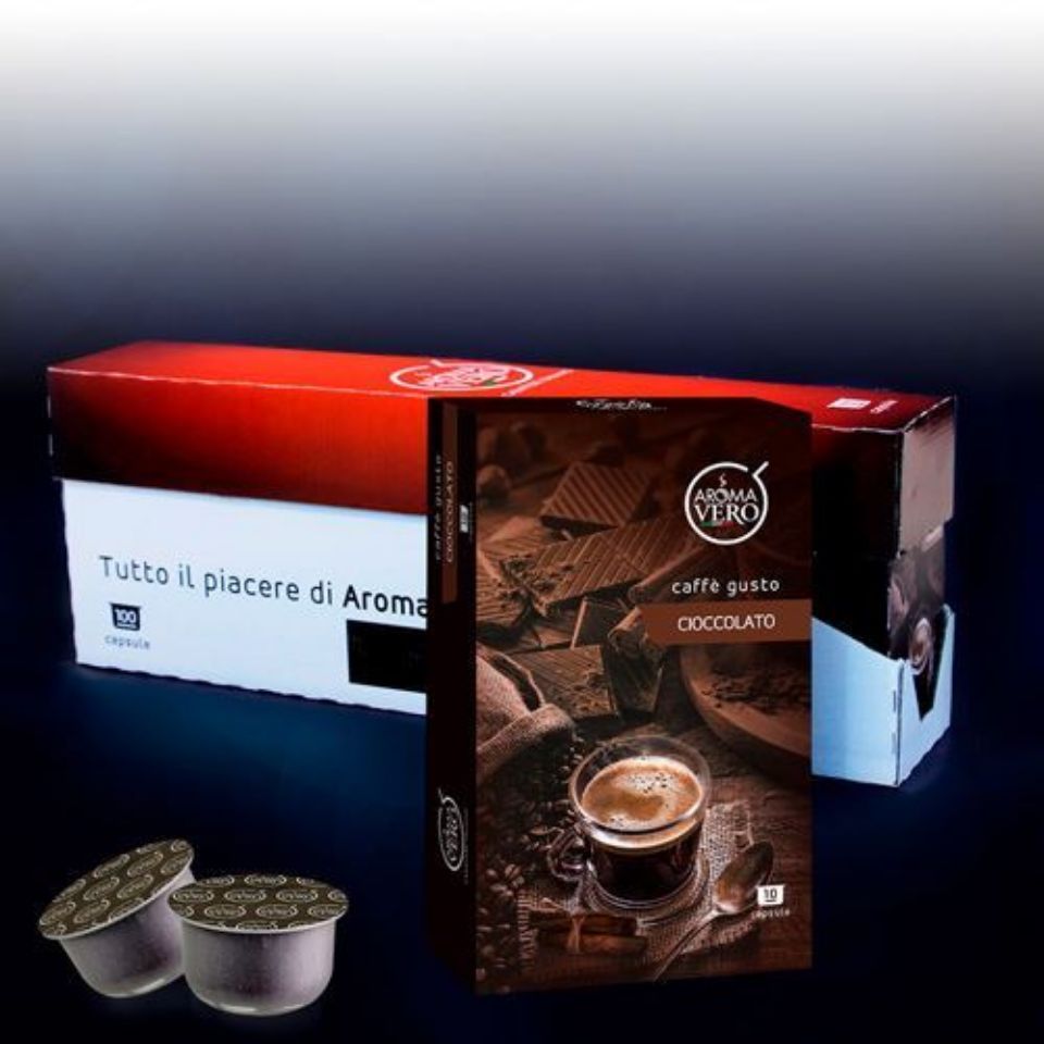 Picture of 100 coffee capsules CHOCOLATE FLAVOR True Aroma with Free Shipping