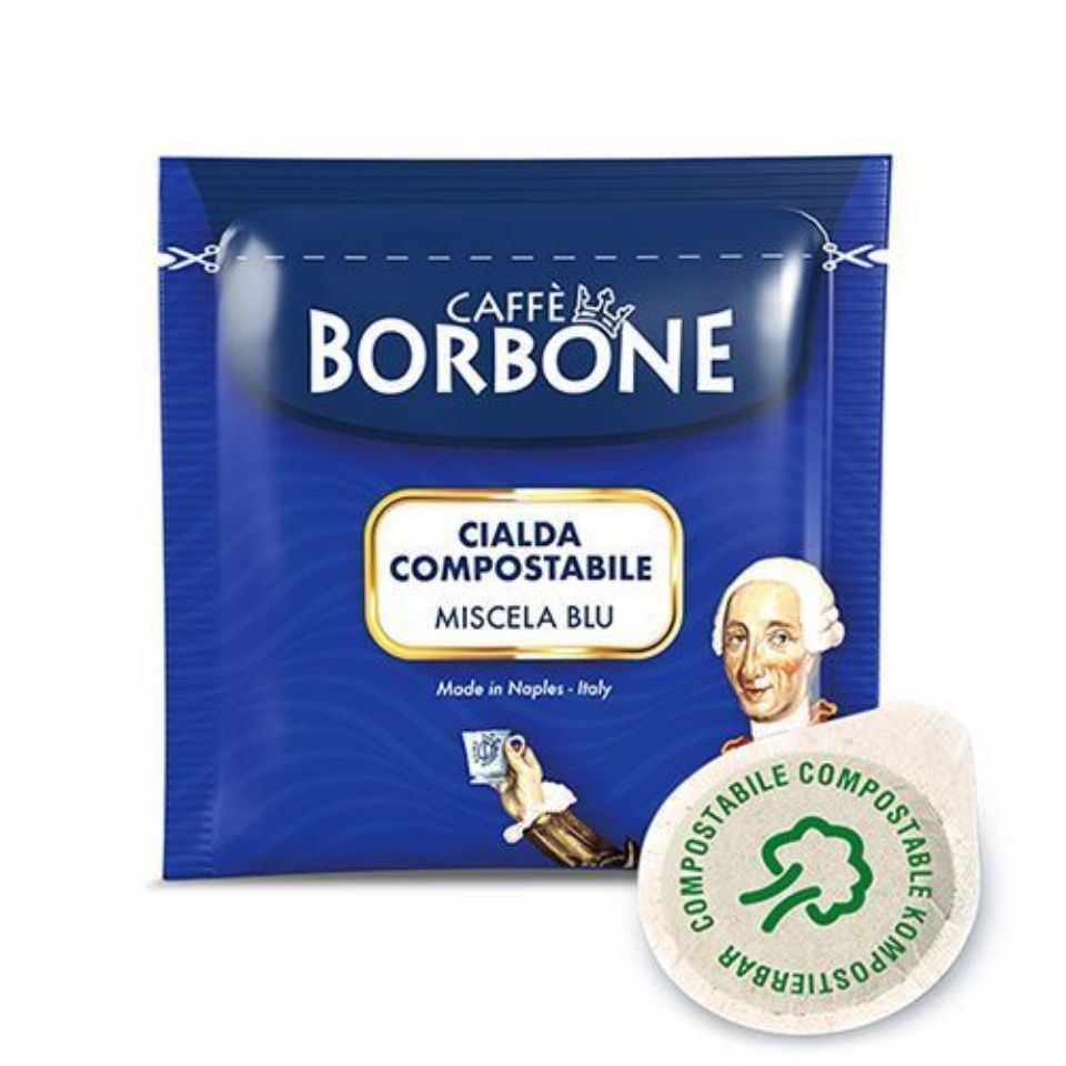 Picture of 150 Cialde filtrocarta 44 mm ESE caffè Borbone miscela BLU