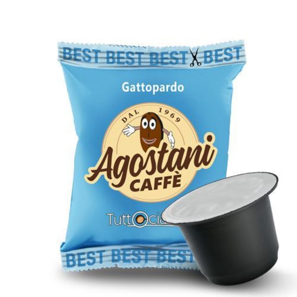 Picture of 100 caps of Caffé Agostani Best Gattopardo compatible with Nespresso system