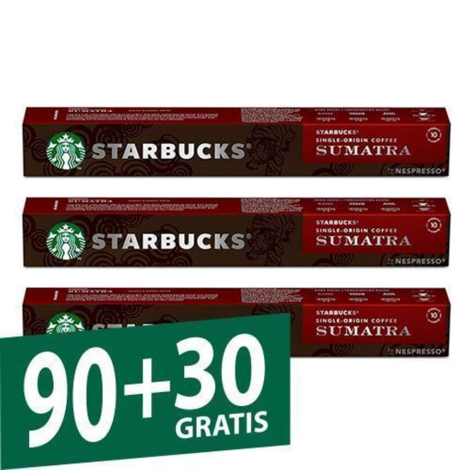 Picture of 120 capsules STARBUCKS Single-Origin Sumatra by Nespresso, for espresso coffee