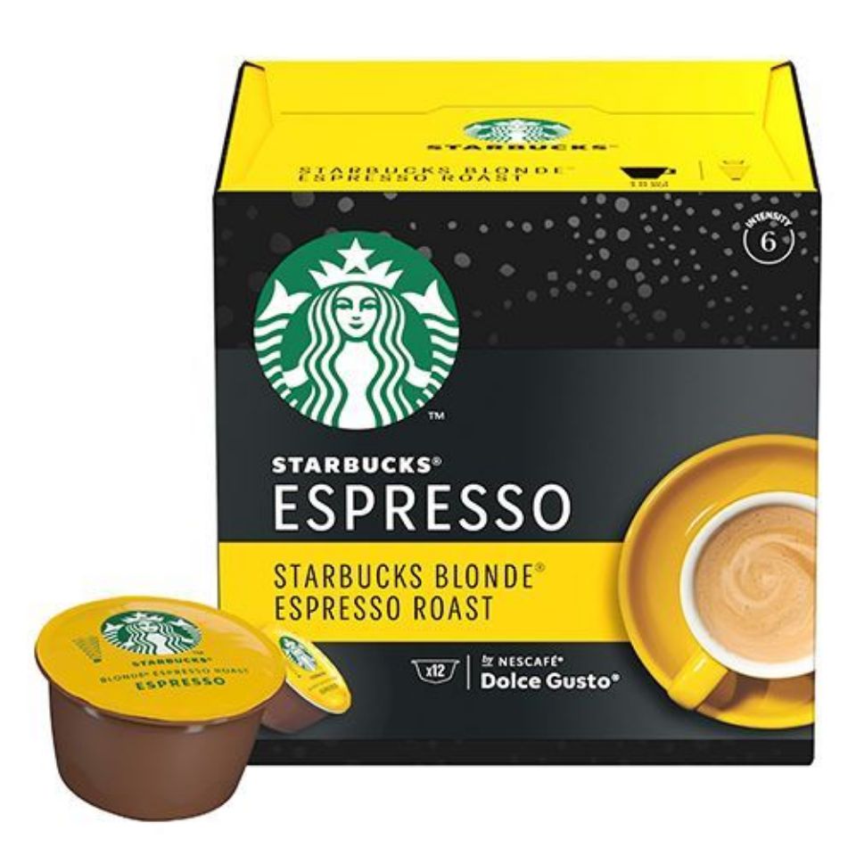 Picture of 12 capsules of STARBUCKS by Nescafé Dolce Gusto Blonde Espresso Roast for espresso coffee