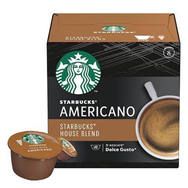 12 STARBUCKS House Blend capsules by Nescafé Dolce Gusto, for Americano or long coffee