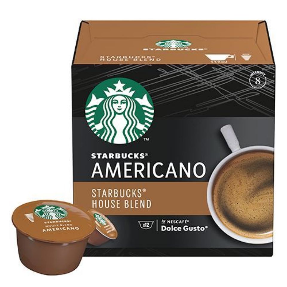 Picture of 12 STARBUCKS<sup>&reg;</sup> House Blend capsules by Nescafé<sup>&reg;</sup> Dolce Gusto<sup>&reg;</sup>, for Americano or long coffee