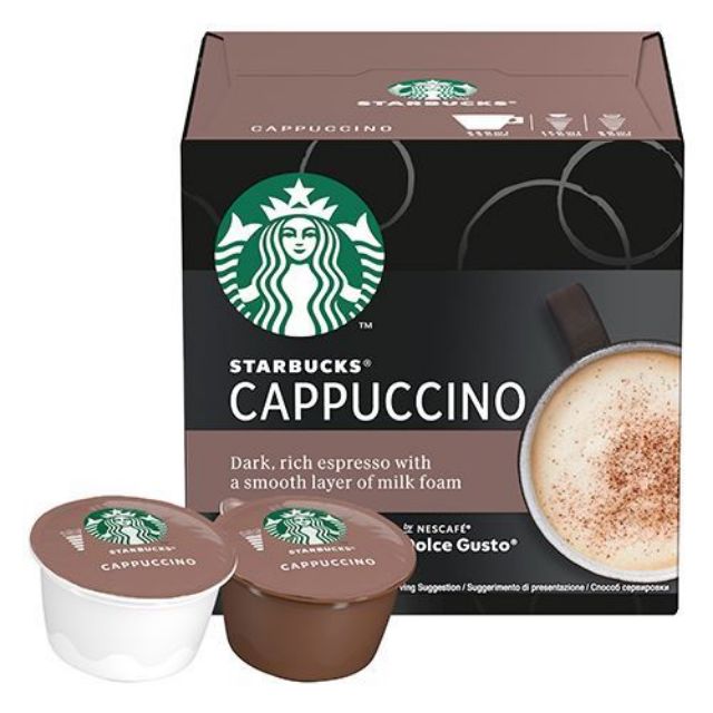 Show details for 12 capsules STARBUCKS Cappuccino by Nescafé Dolce Gusto 12 capsules STARBUCKS Cappuccino by Nescafé Dolce Gusto