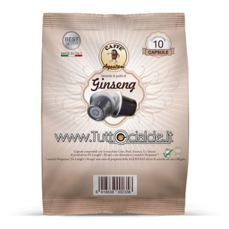 Picture of SPECIAL OFFER: 180 caps of Caffè Agostani BEST Ginseng compatible with Nespresso system Free Shipping