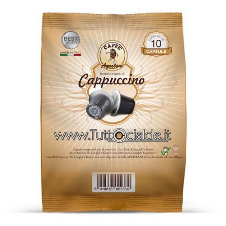Picture of SPECIAL OFFER: 180 caps of Caffè Agostani BEST Cappuccino compatible with Nespresso system Free Shipping Picture of SPECIAL OFFER: 180 caps of Caffè Agostani BEST Cappuccino compatible with Nespresso system Free Shipping