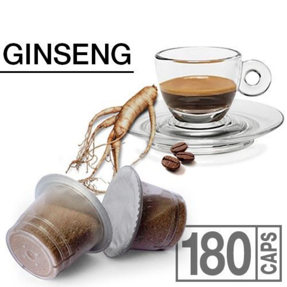 SPECIAL OFFER: 180 caps of Caffè Agostani BEST Ginseng compatible with  Nespresso system Free Shipping