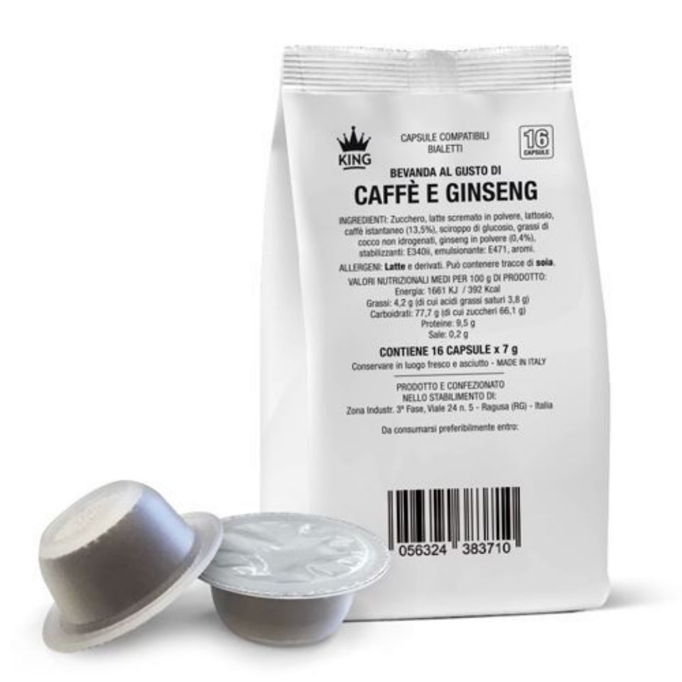 Picture of 96 Bialetti compatible COFFEE AND GINSENG capsules