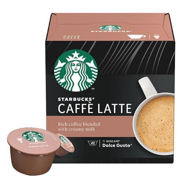 Show details for 12 capsules STARBUCKS Caffè Latte by Nescafé Dolce Gusto 12 capsules STARBUCKS Caffè Latte by Nescafé Dolce Gusto