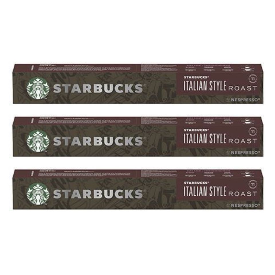 Picture of 90+30STARBUCKS Italian Style Roast capsules by Nespresso, for espresso coffee