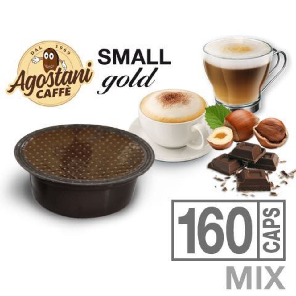 Picture of Offer: 160 MIXED soluble Agostani SMALL GOLD capsules compatible with Lavazza A Modo Mio, Free Shipping