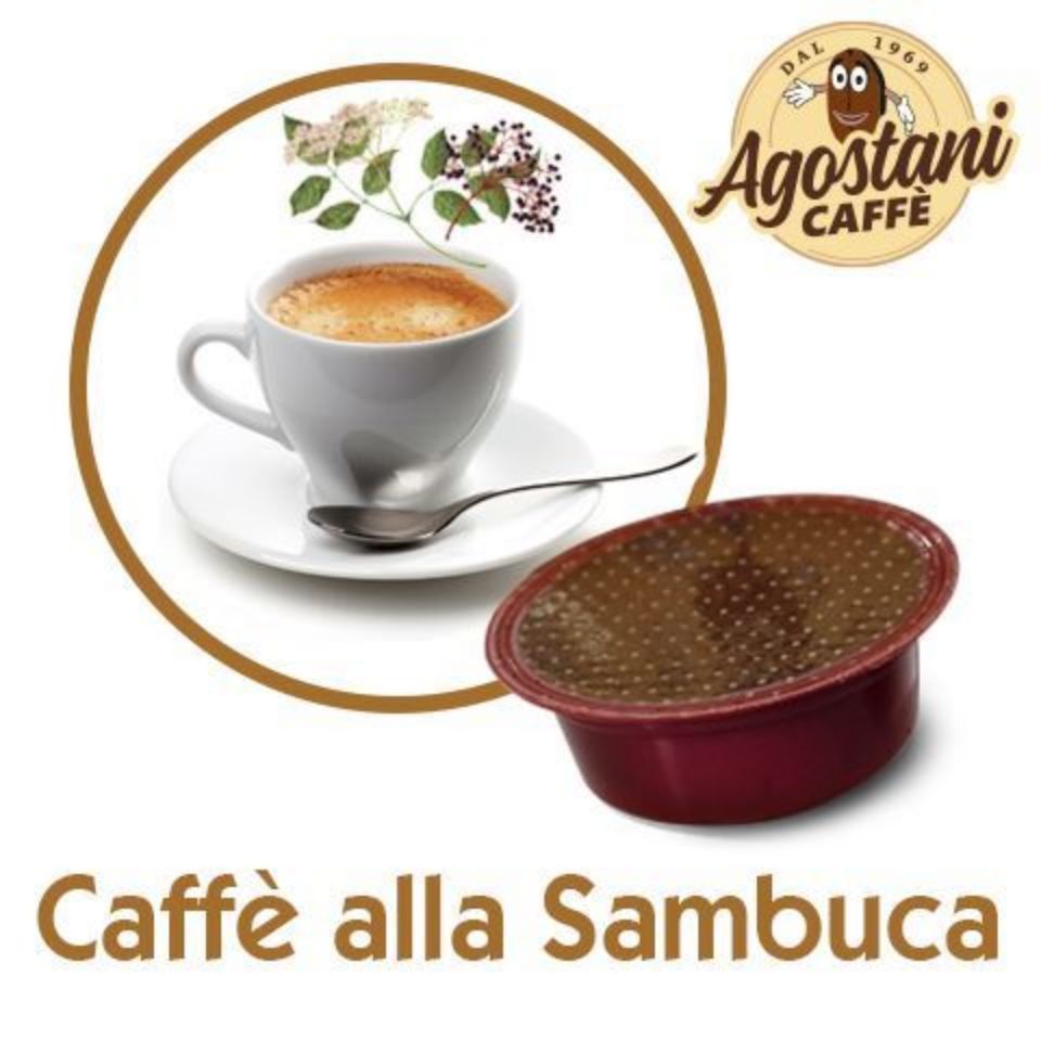 Picture of 16 capsules Sweet coffee with Sambuca Agostani SMALL compatible with Lavazza a Modo Mio