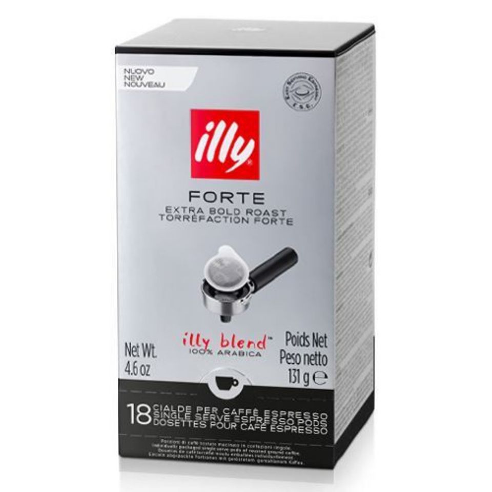 Picture of 18 ESE coffee pods 44mm paper filter Illy Strong Roast