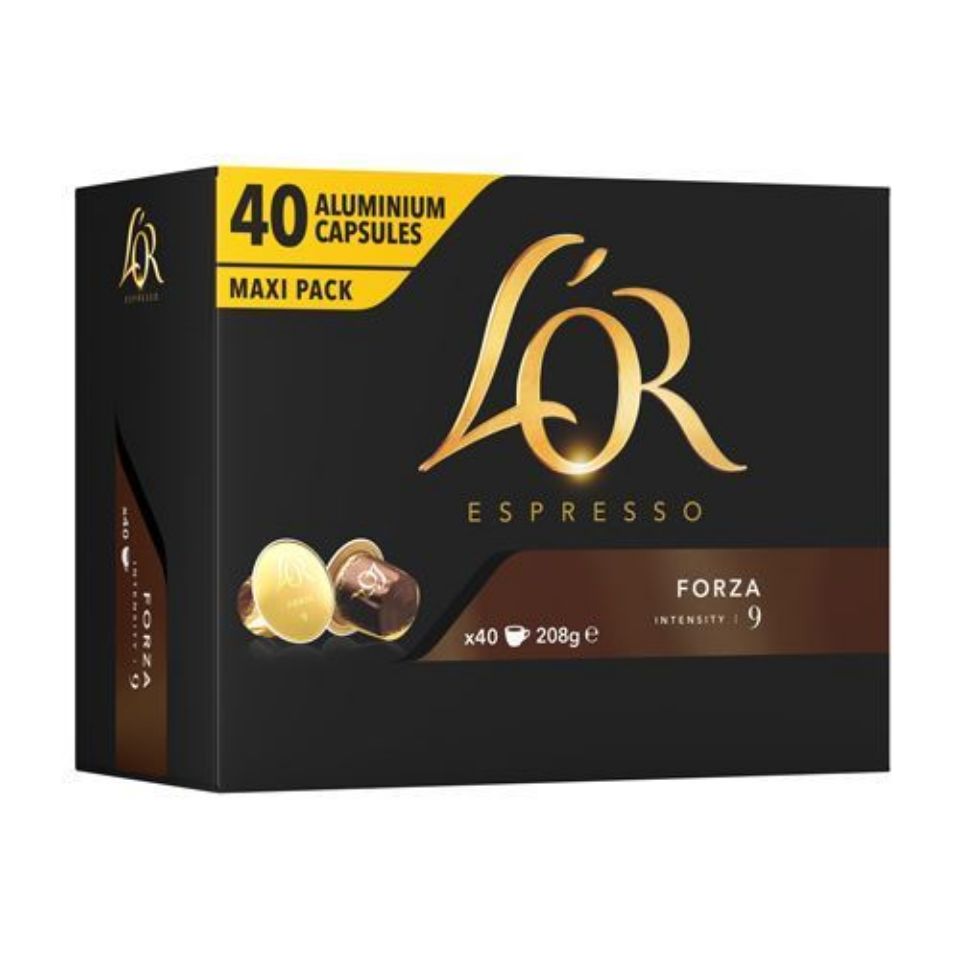 Picture of 200 L'OR Espresso FORZA coffee capsules compatible Nespresso