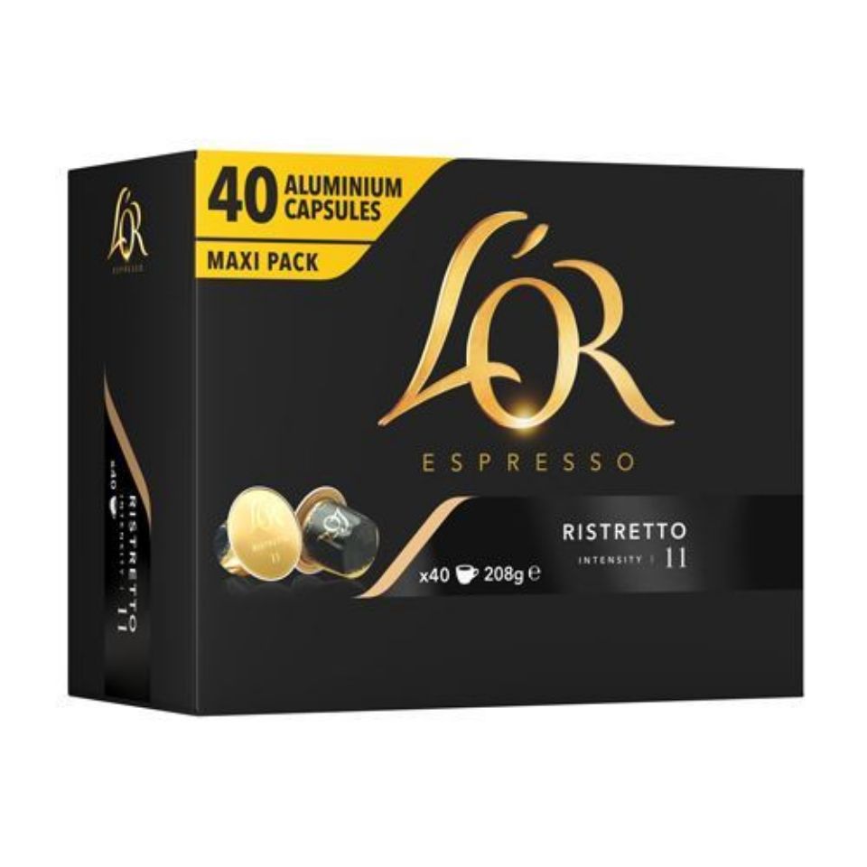 Picture of 200 L'OR Espresso RISTRETTO coffee capsules compatible Nespresso