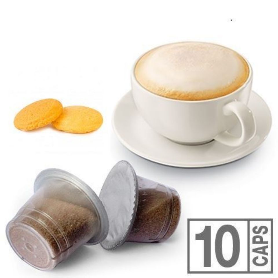 Picture of 10 Cappuccino Biscuit capsules compatible with Nespresso system